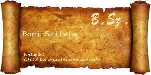 Bori Szilvia névjegykártya